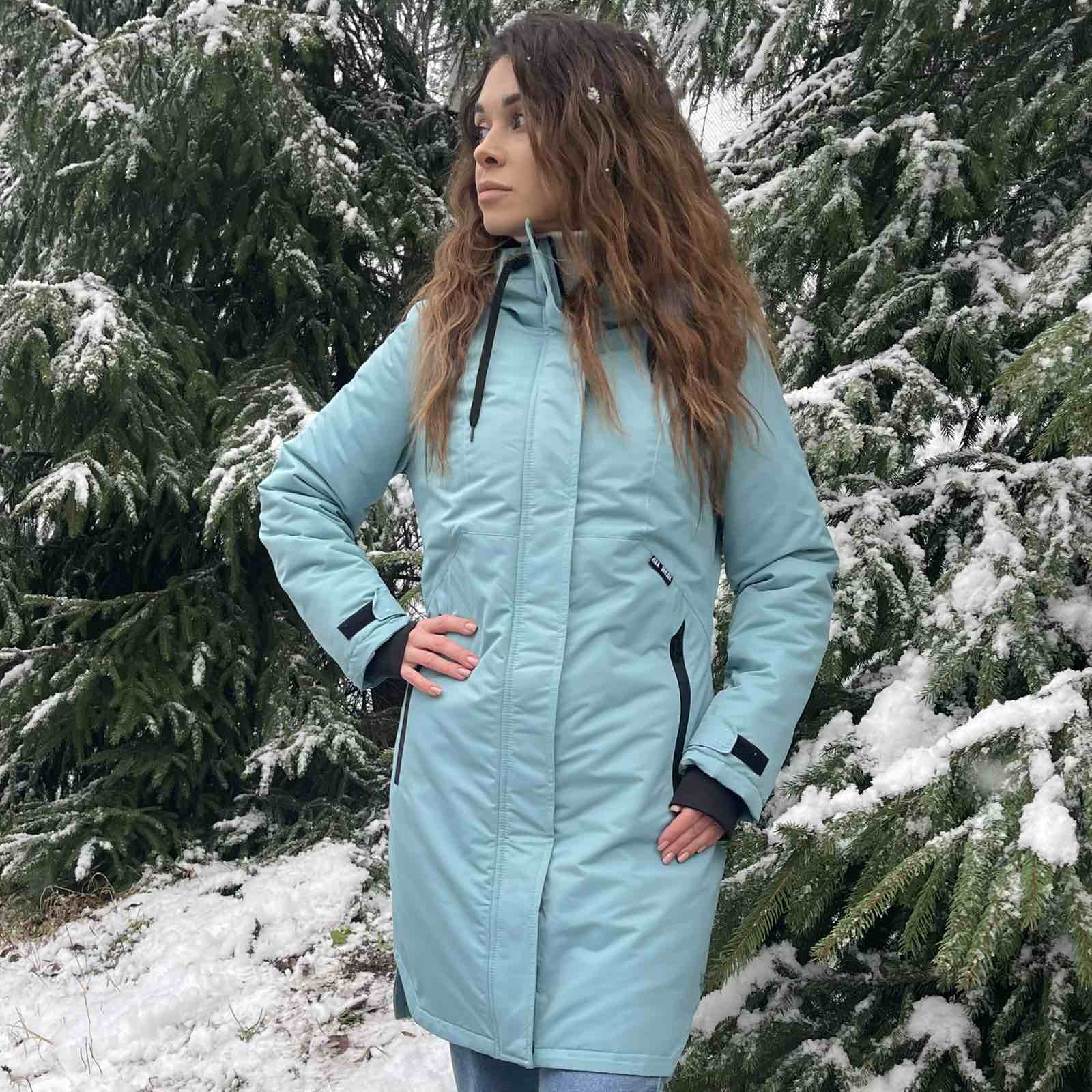 Парка зимова жіноча Winter Emerald блакитна