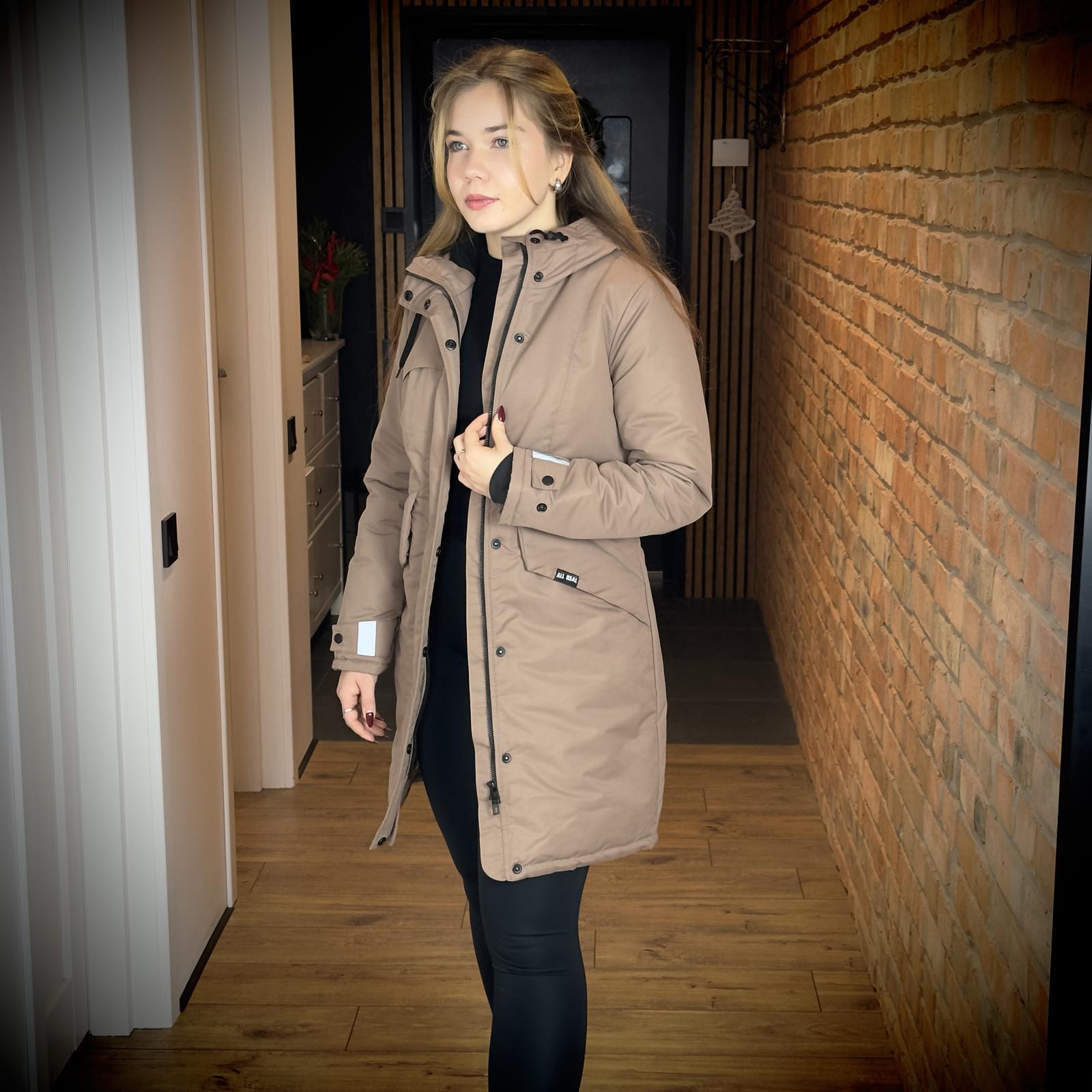 Парка зимова жіноча Winter Diamond бежева