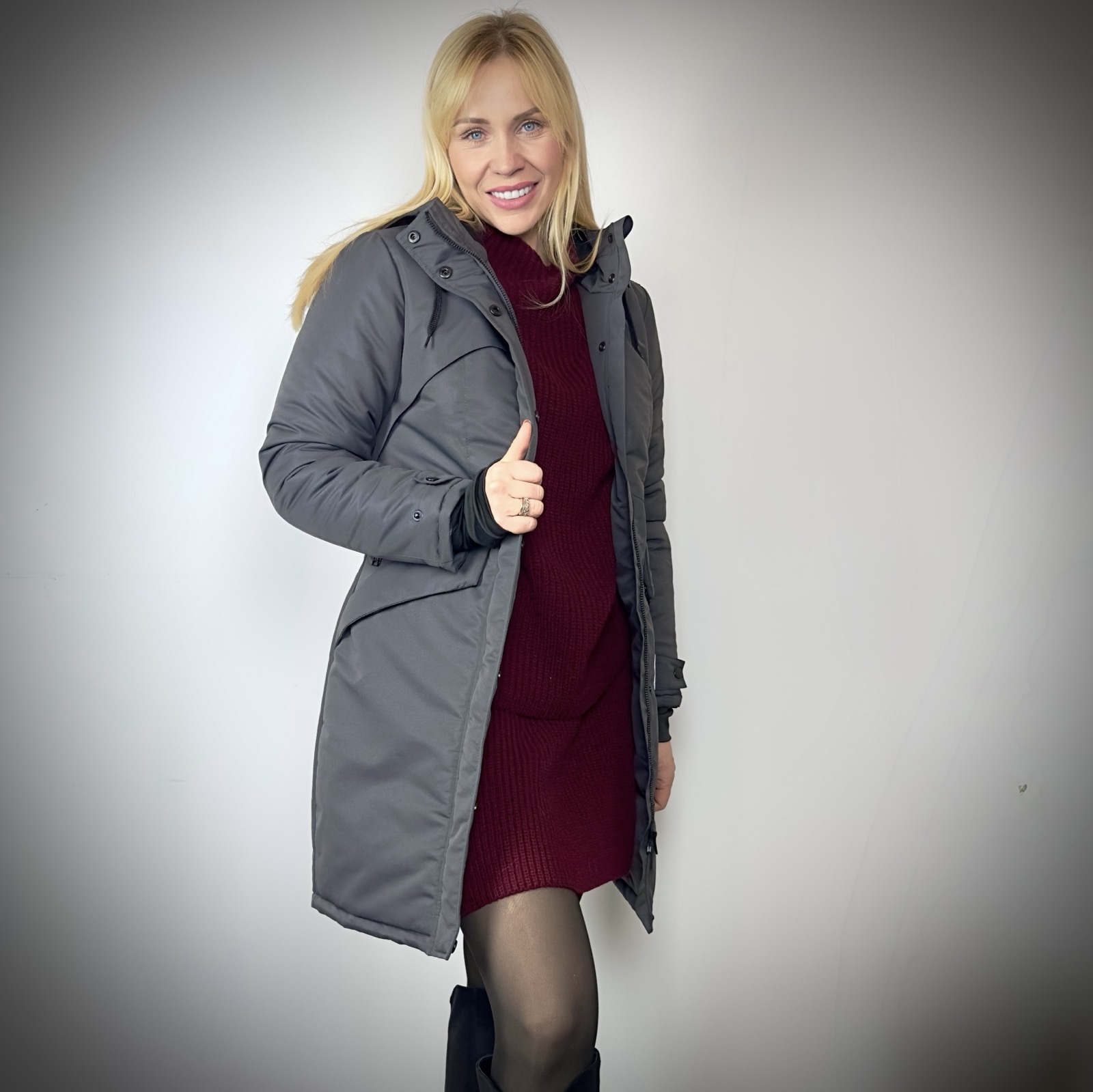 Парка зимова жіноча Winter Diamond графіт